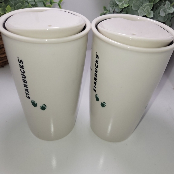 Starbucks Coffee Mugs 2015 Dot Collection, Ceramic Set of 2 - Picture 2 of 3